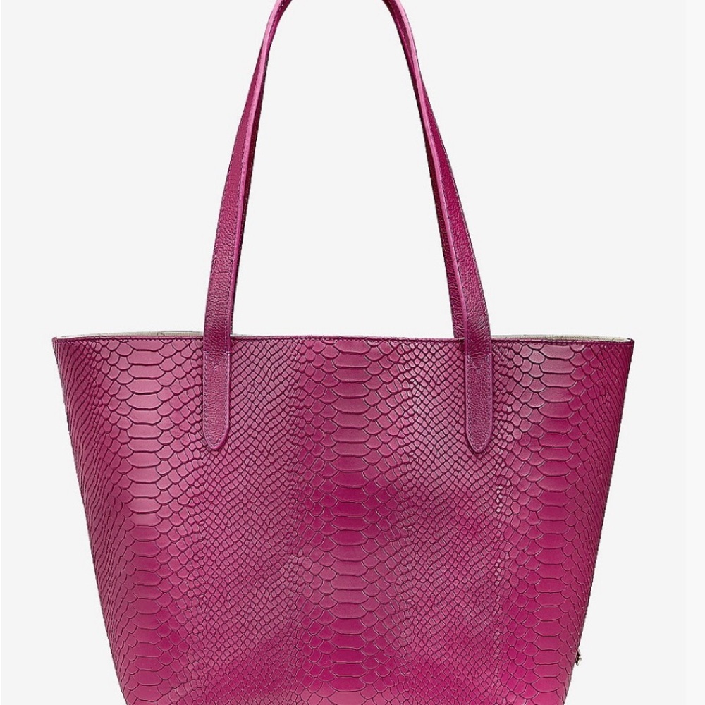 Gigi New York Teddie Leather Pink Tote